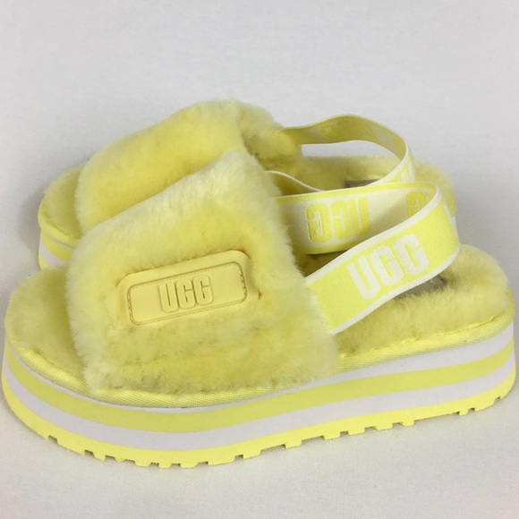 disco genuine shearling slingback slipper